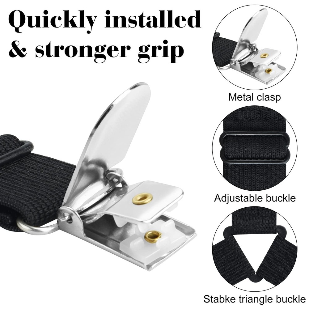 Morcheiong Bed Sheet Fasteners Straps - 4 Pack Adjustable Bed Sheet Holder St...