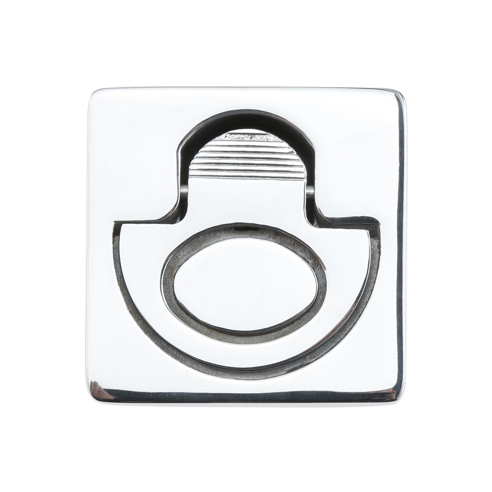 1Pc 316 Stainless Steel Round Spring Loaded Flush Latch Marine Deck Pull Handle