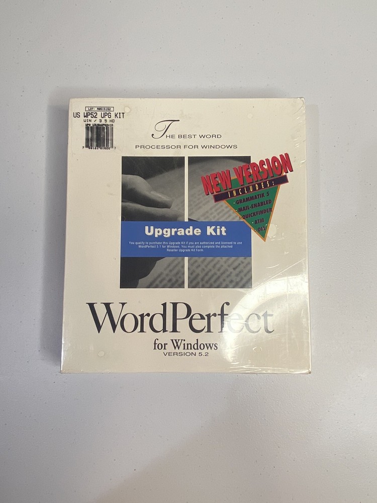WordPerfect 5.2 For Windows Upgrade Version 1992