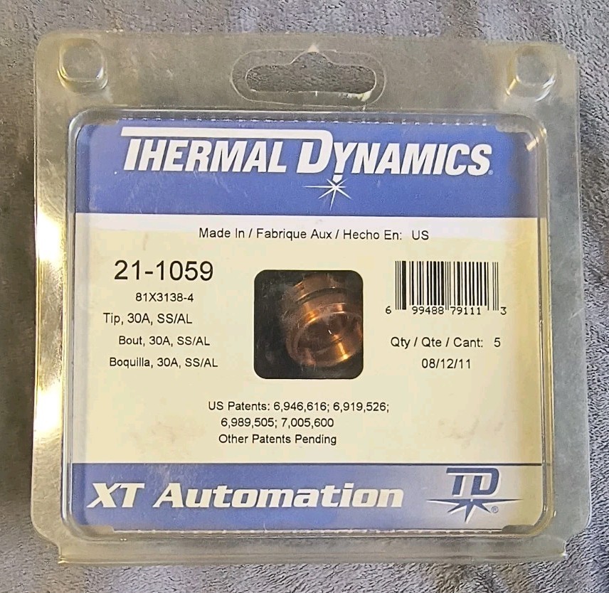 Thermal Dynamics 21-1059 Tip 30A Ss/Al 5 pack