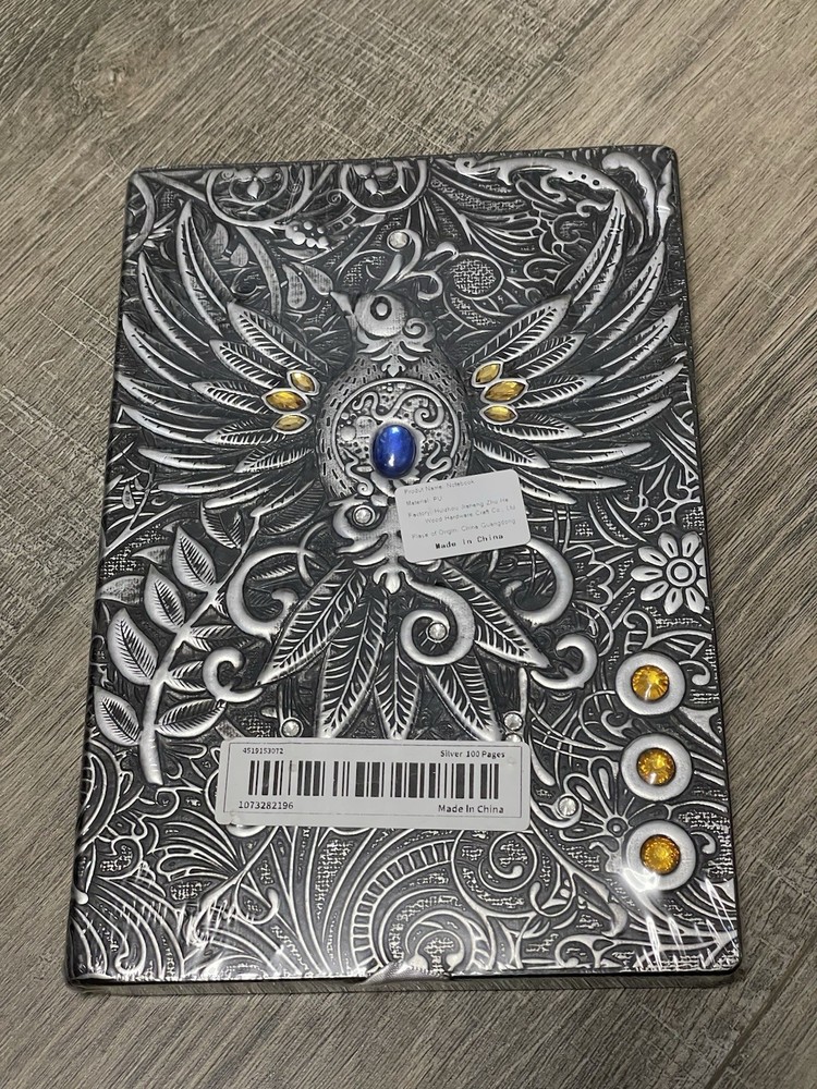 Phoenix 3D Notebook Journal 100 Pages Silver New