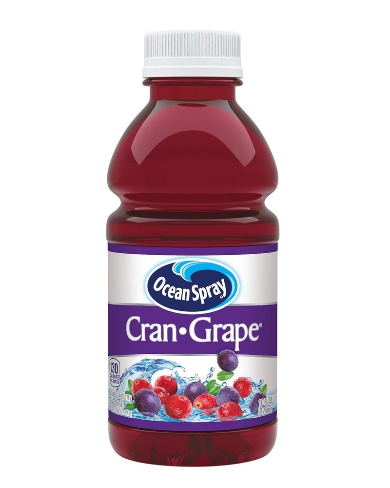 6-Pack Cran-Grape Juice Drinks, 10 Fl Oz Bottles - Refreshing Vitamin C Boost