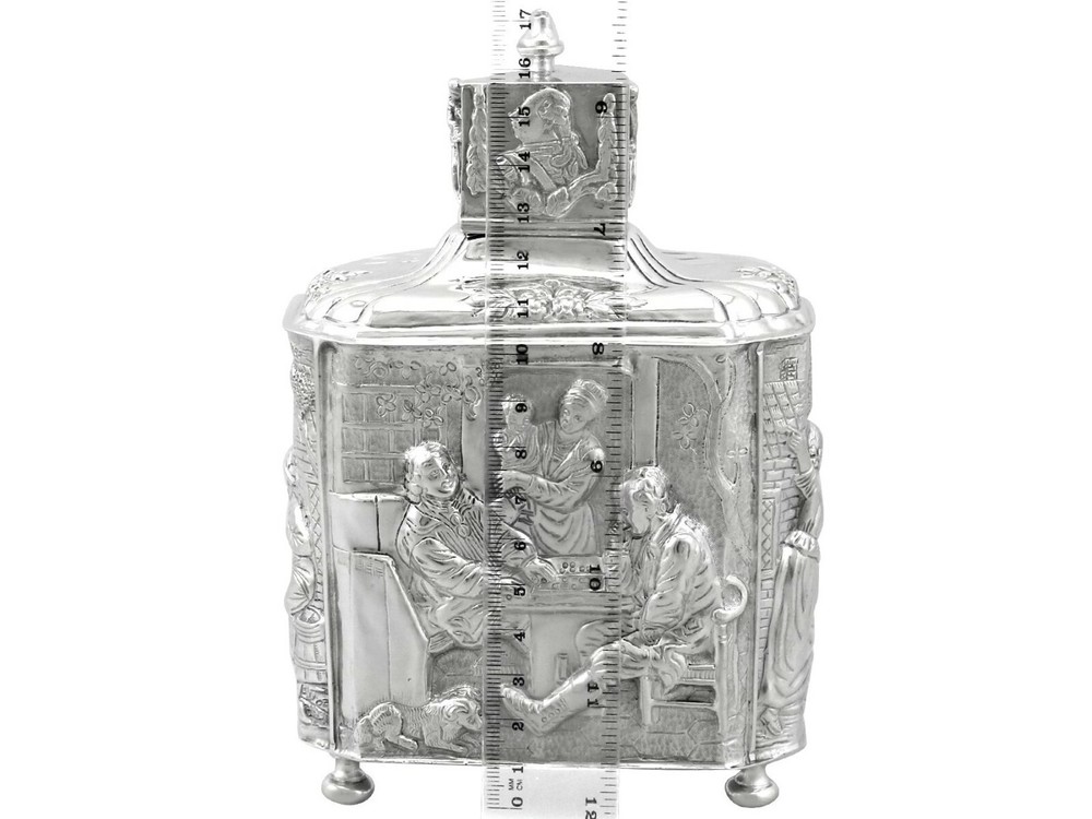 Antique Dutch Silver Tea Caddy