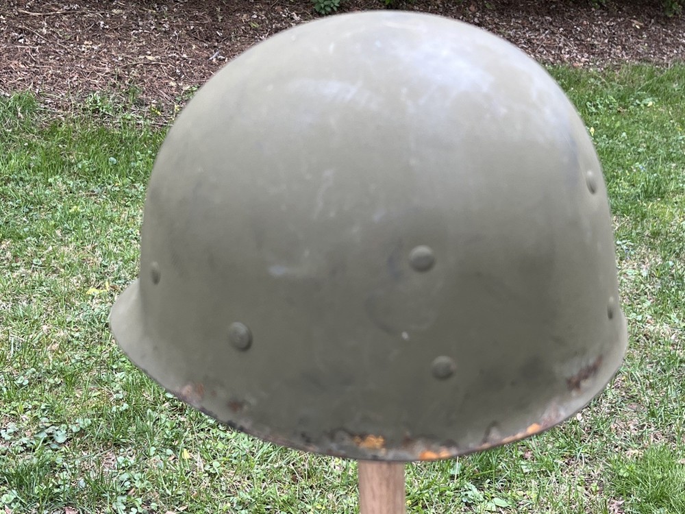 WW2 M1 Helmet Front Seam