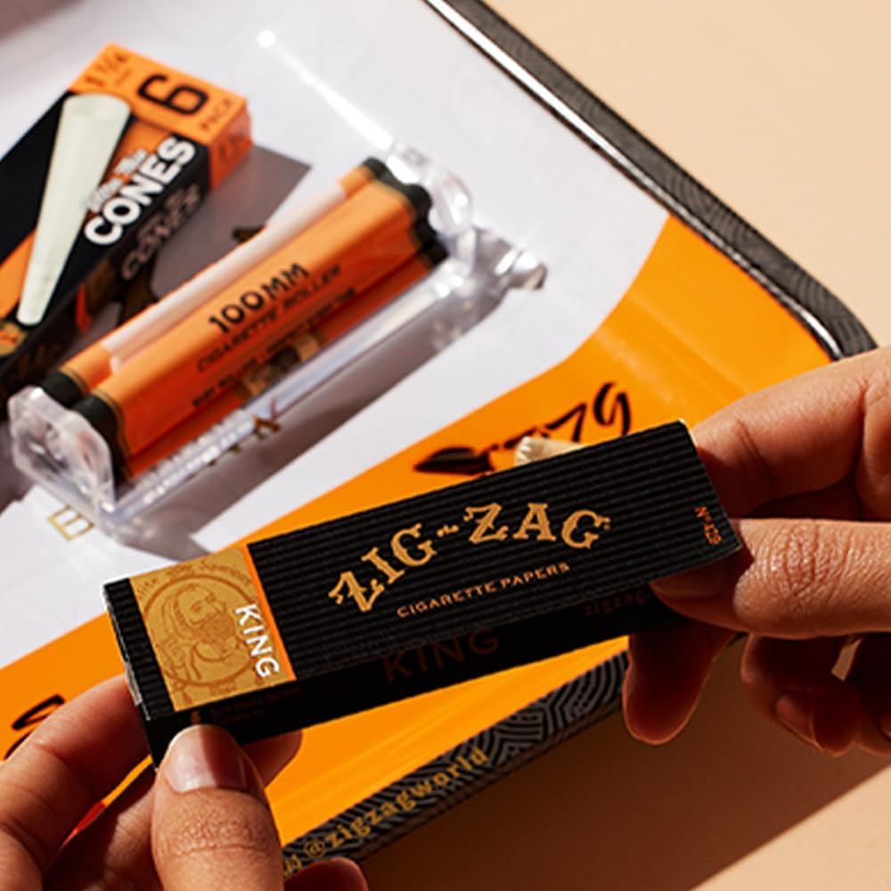 Zig-Zag King Size Rolling Papers - Original Premium, Slow Even Burn, Consistent