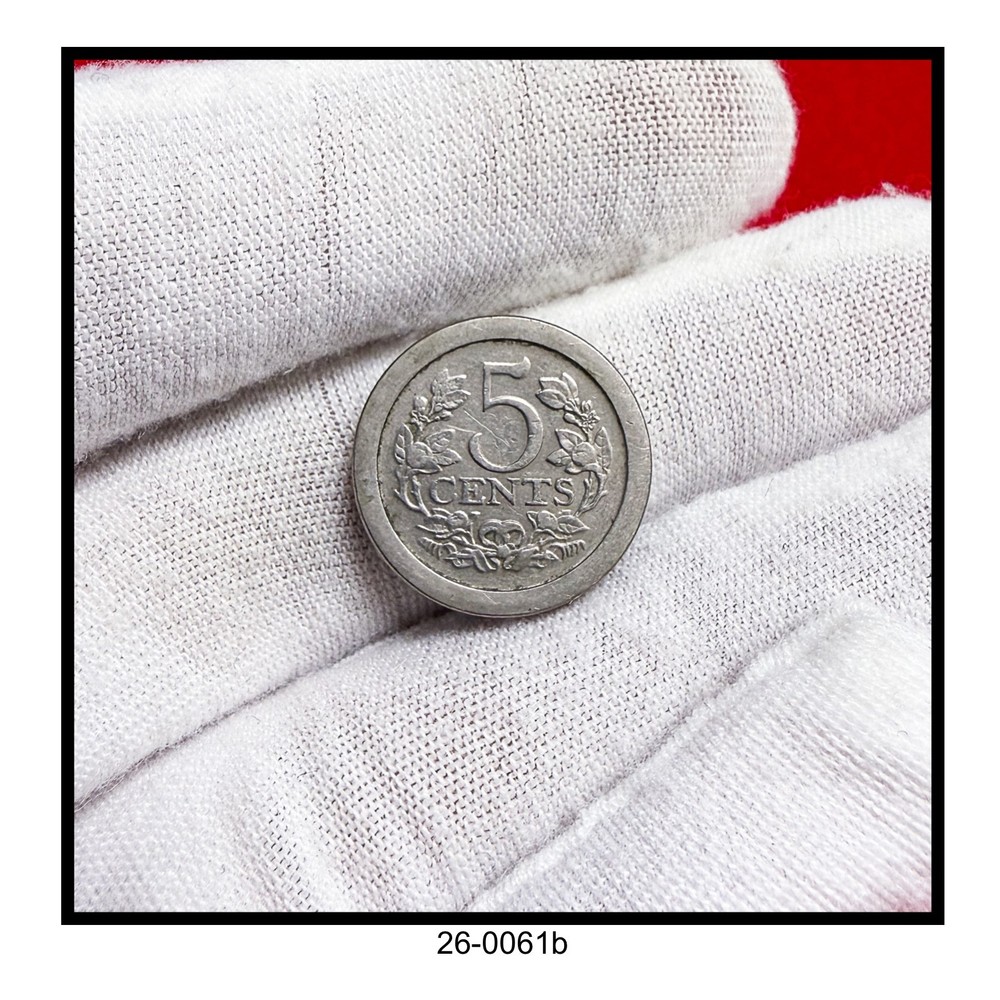 1909 Netherlands 5 Cent Coin