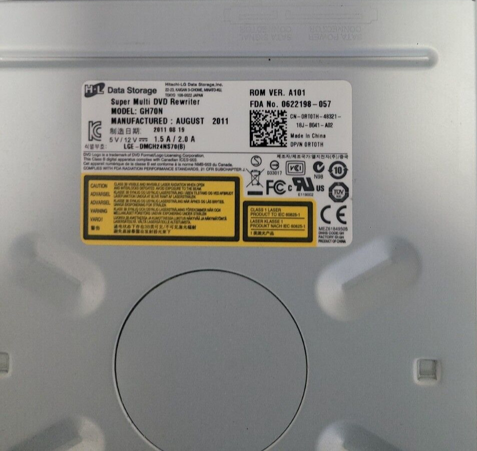 HL Super Multi DVD Rewriter-MODEL GH70N / CN-0RT0TH Optical Disc Drive