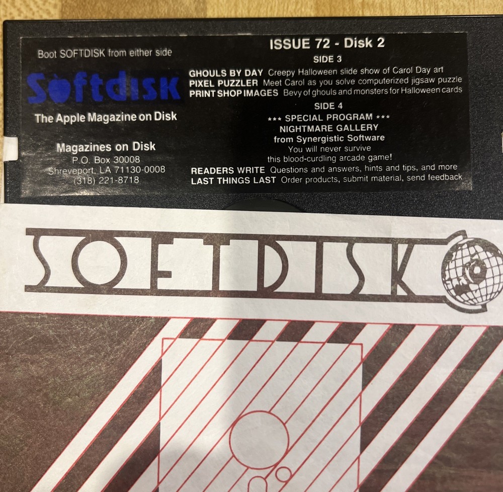 Softdisk Monthly Software Collection For Apple II Issues 92 And 64 4 Disks