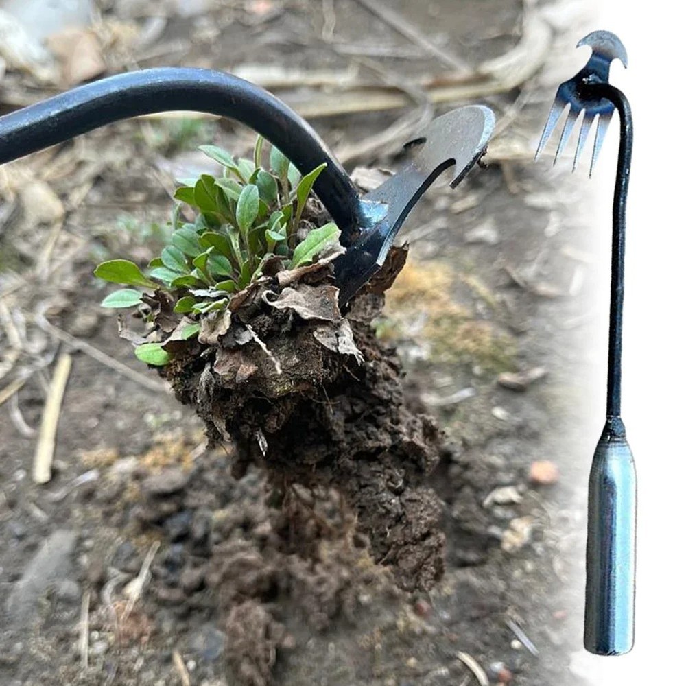 Multifunctional Weeding Rake Grass Root Puller & Garden Shovel
