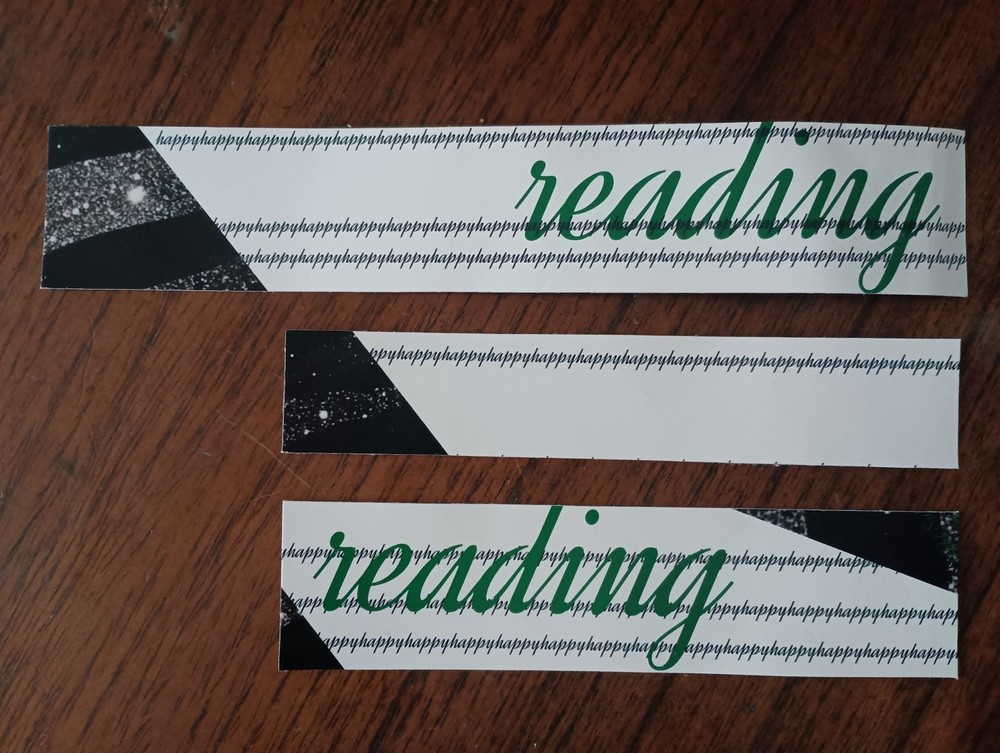 Bookmark Set - "Reading" Printed Text Set Of 3 Mixed Sizes
