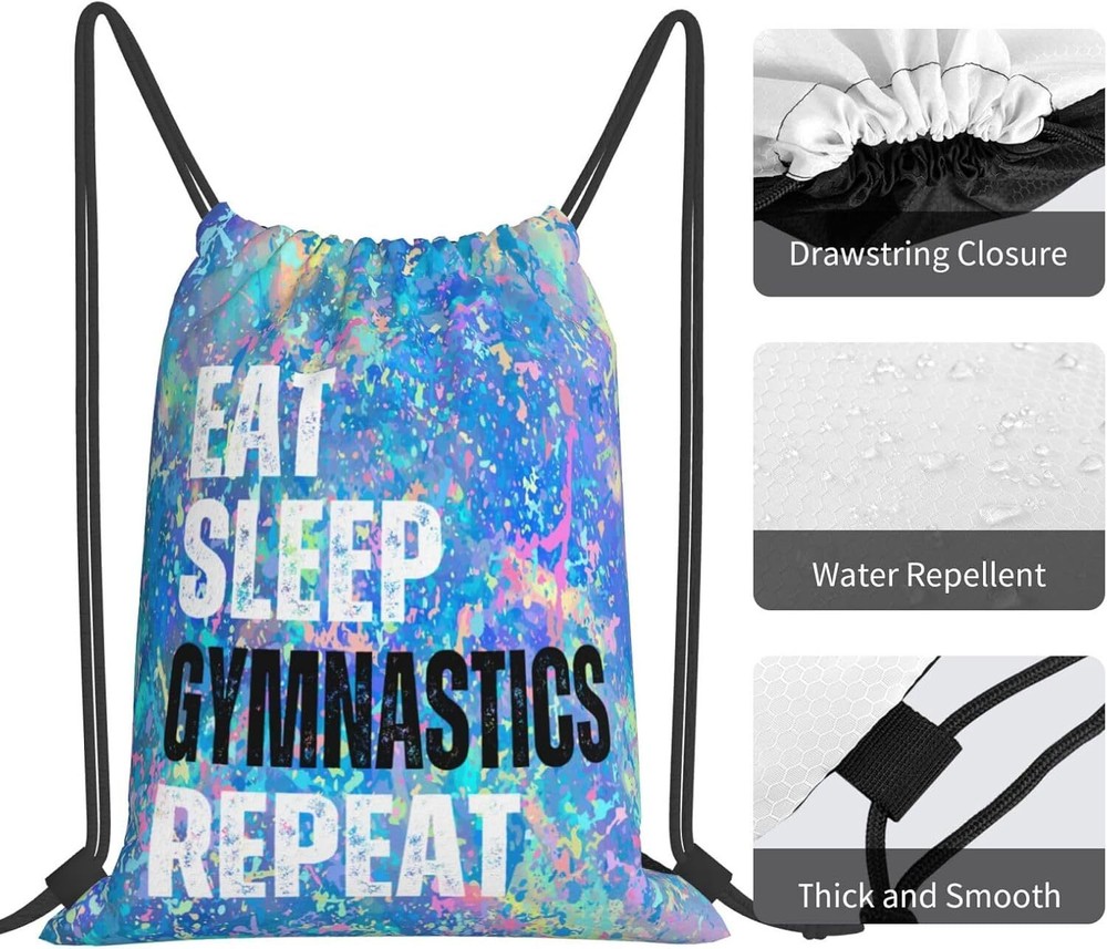 Eat Sleep Gymnastics Repeat Drawstring One Size,