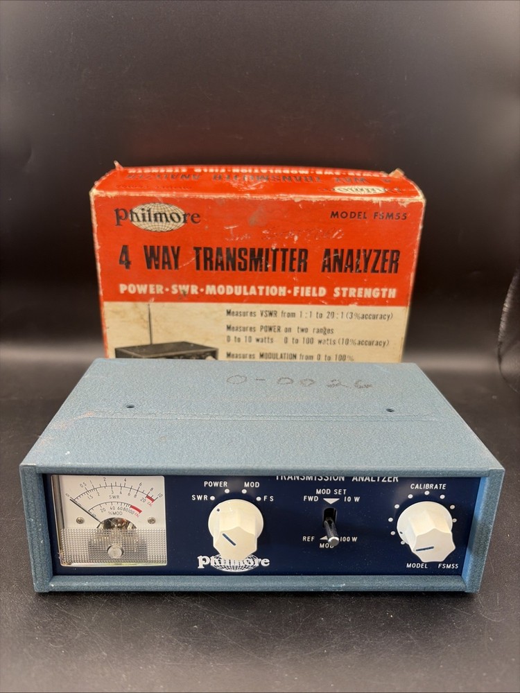 Philmore Model FSM55 4-Way Transmitter Analyzer for Ham Radios. Untested