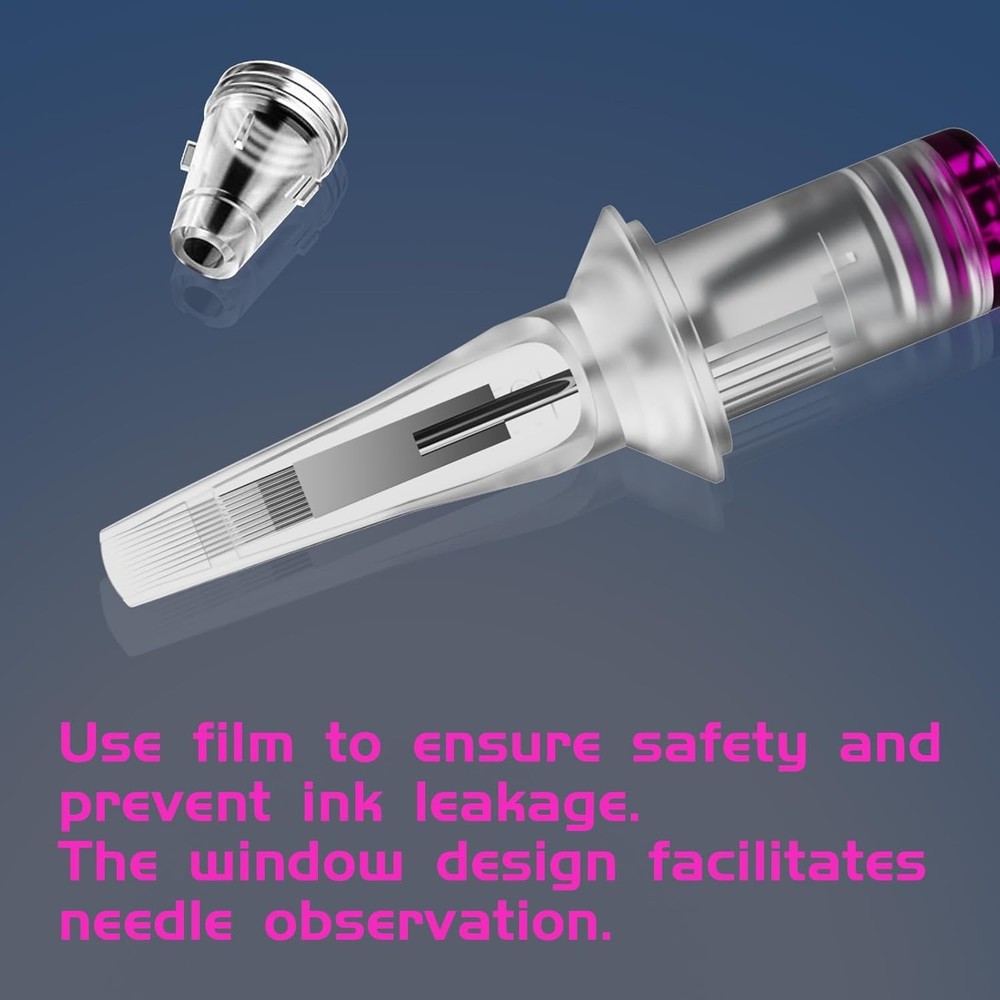 Assorted Disposable Tattoo Needle Cartridges - 50pcs for Quality Work