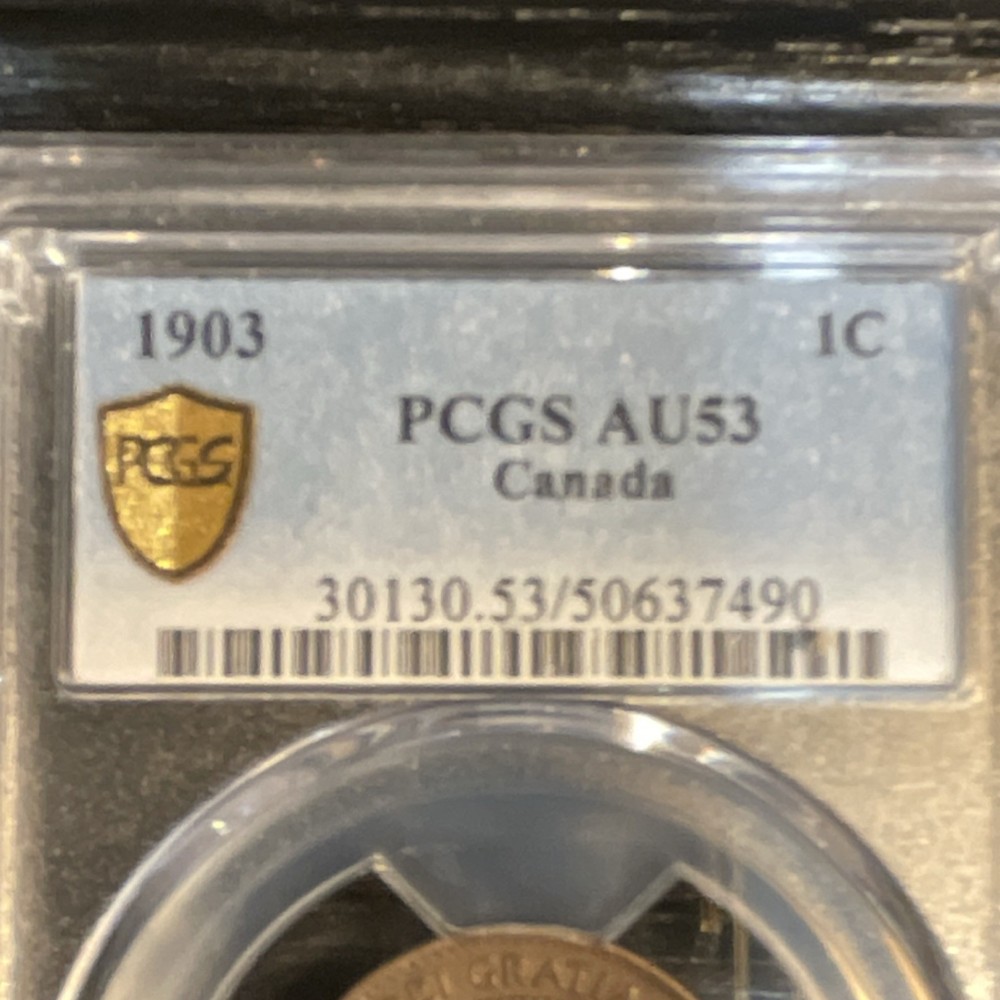 1903 AU 53 PCGS Canada One Cent