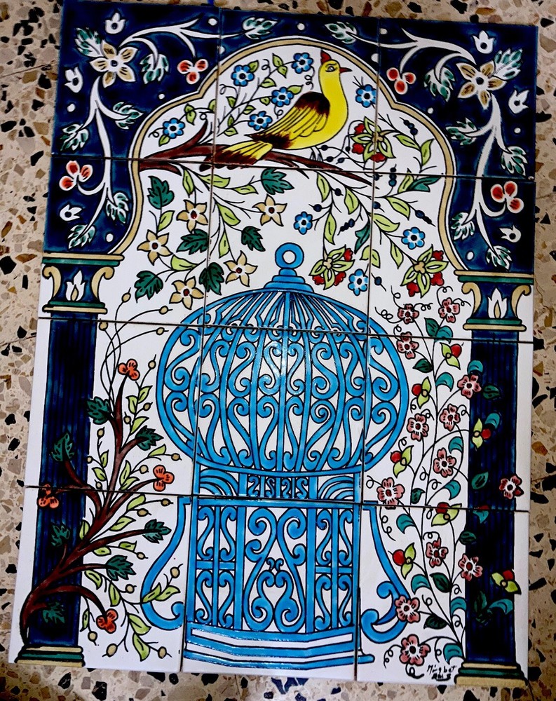 18" x 24" Ceramic Tile Mural Backsplash Art Wall Panel Hand Painted