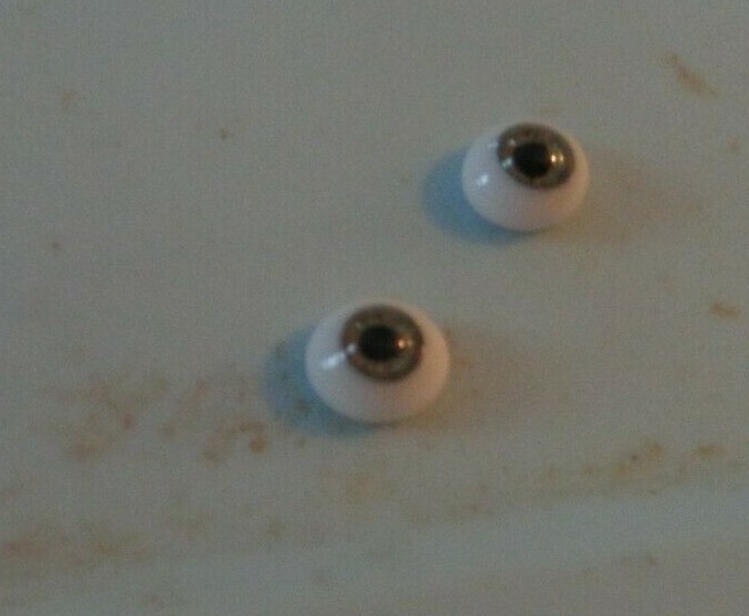 DOLL EYES - GLASS FLAT OVAL - 12MM - GREEN