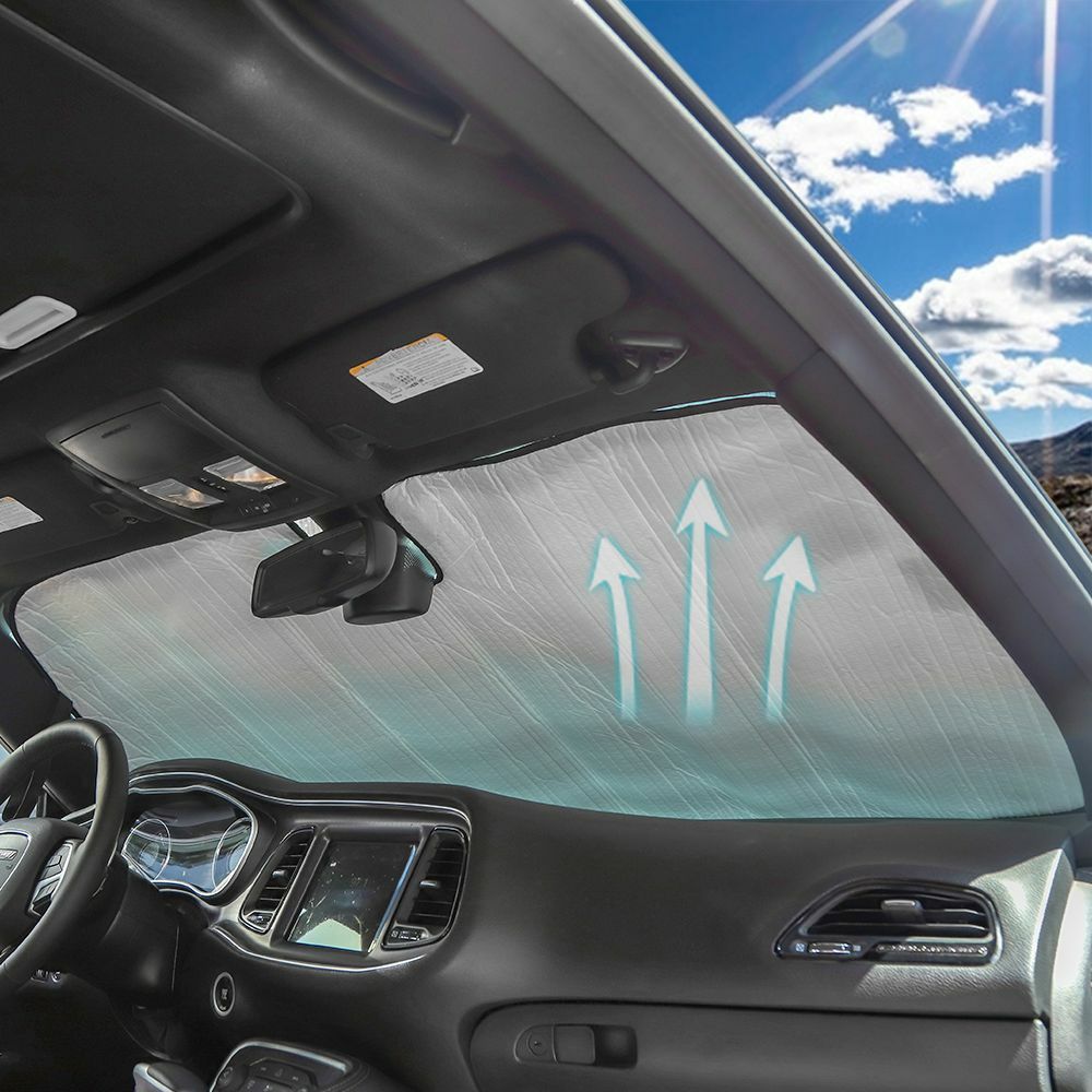 Car Front Windshield Sunshade Sun Shield Visor Mat for Dodge Challenger 2009-23