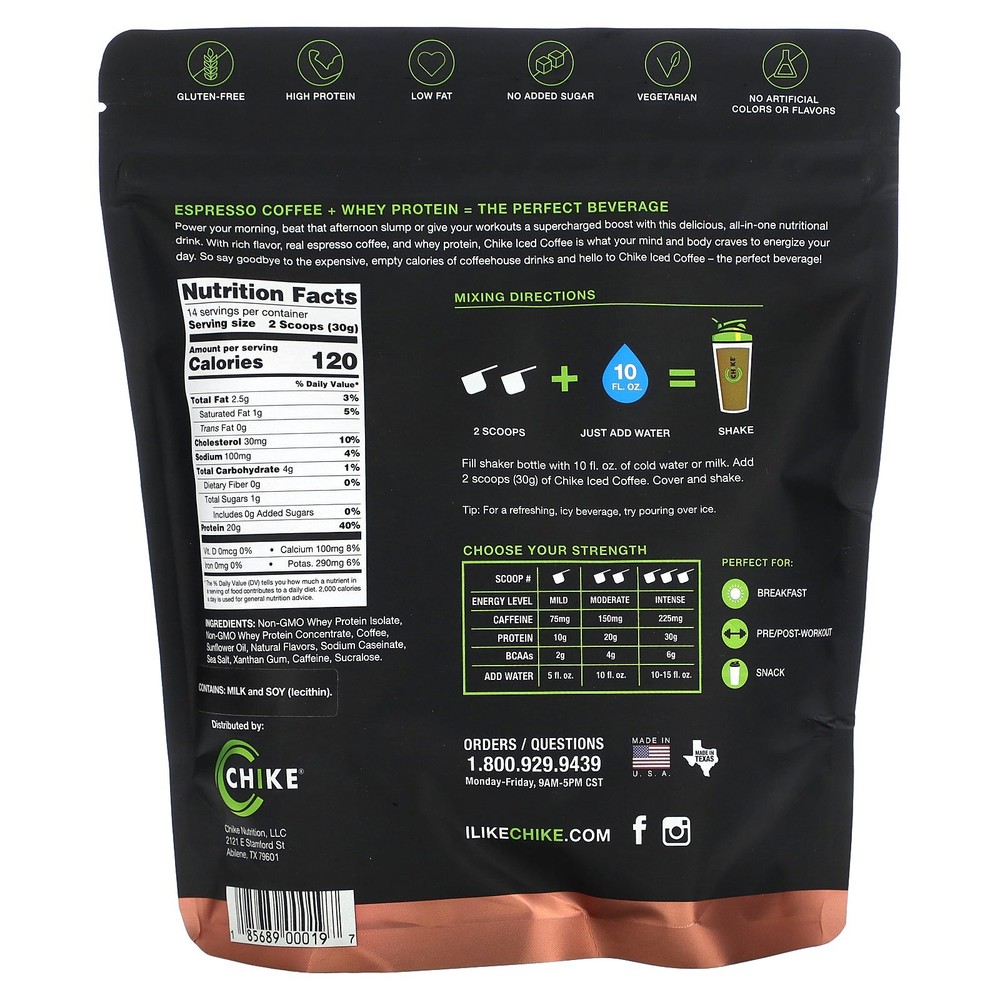 High Protein Iced Coffee, Cinnamon, 14.8 oz (420 g)