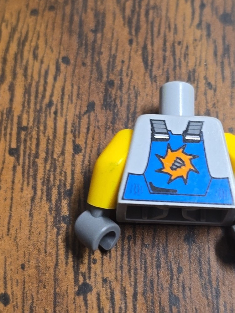 LEGO Power Miners Minifigure Torso with Drill Pattern and Pockets Pattern