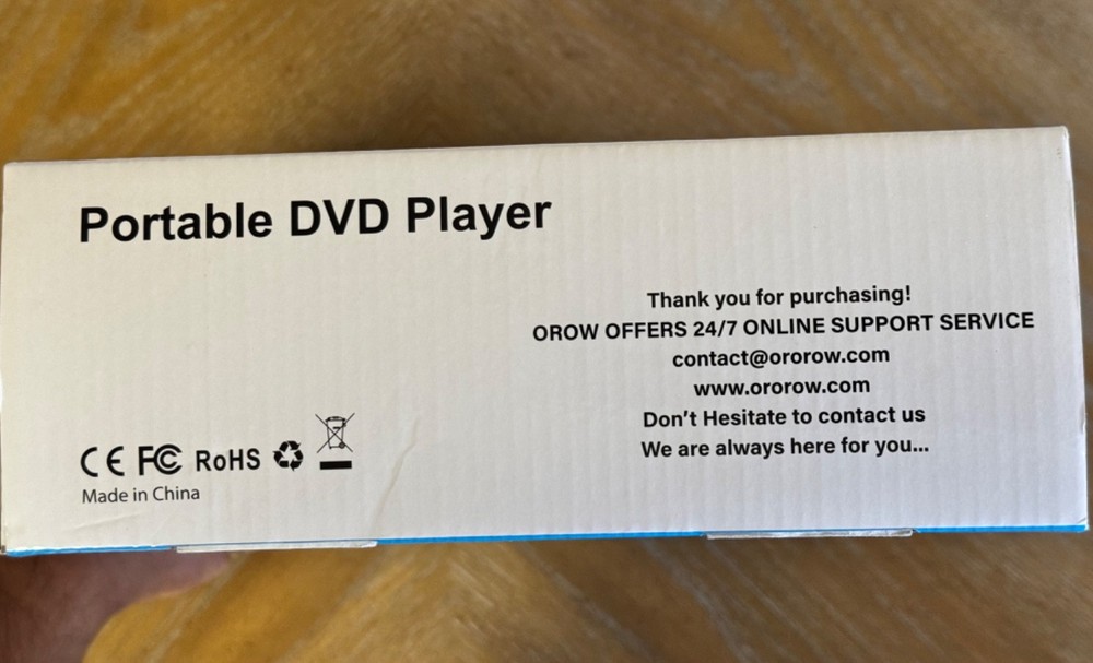 OR OROW D101, portable DVD PLAYER TESTED