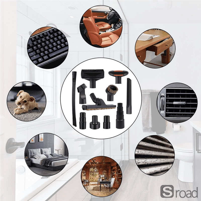 Universal Vacuum Attachments Kit With Crevice Tool, Brush, Dusting Brush