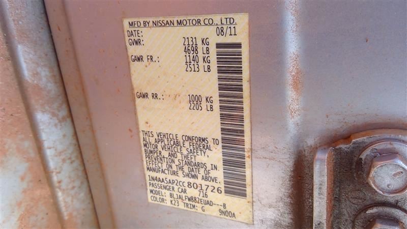 Engine ECM Electronic Control Module Automatic CVT Fits 12-13 MAXIMA 180265