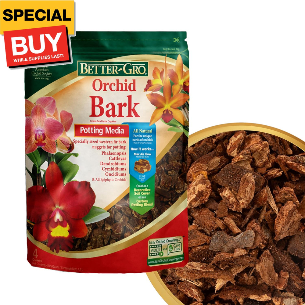 Orchid Bark - Premium Grade Orchid Potting Medium for Potting, Repotting, Root D