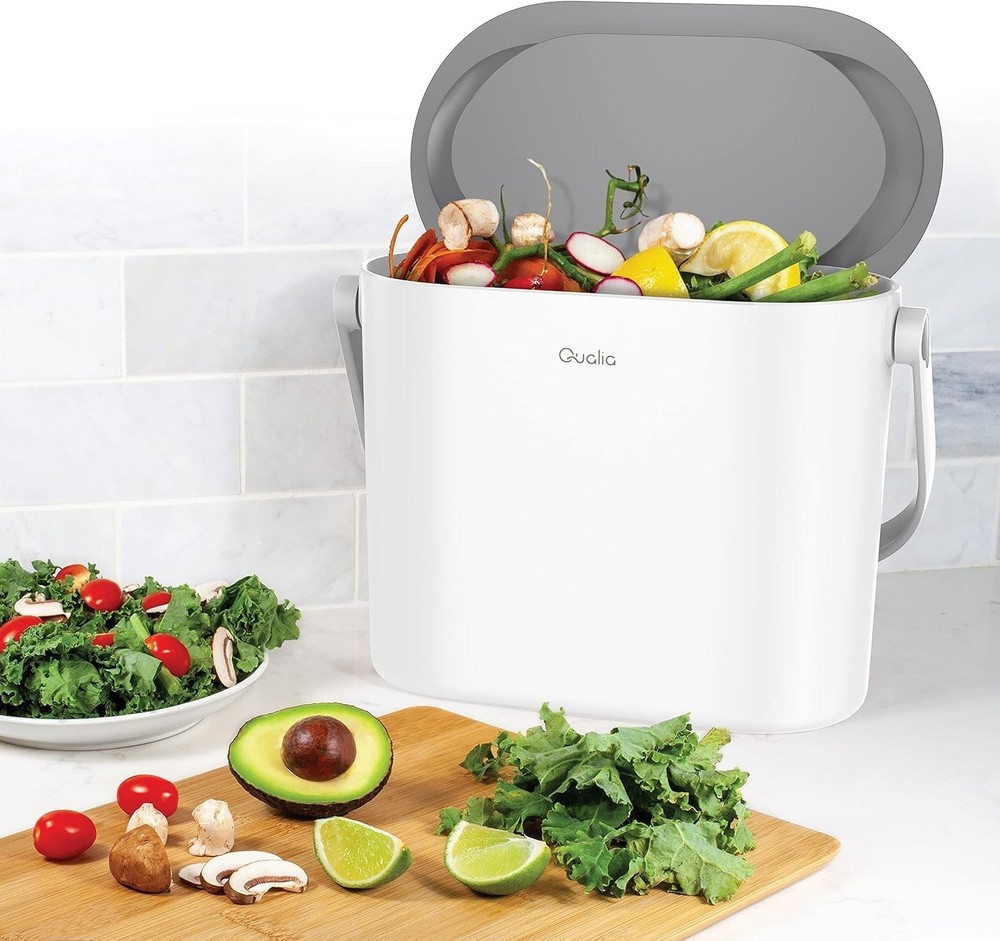 Multi-Purpose Countertop Compost Bin | 4L / 1 Gal ABS Plastic Slim Shape