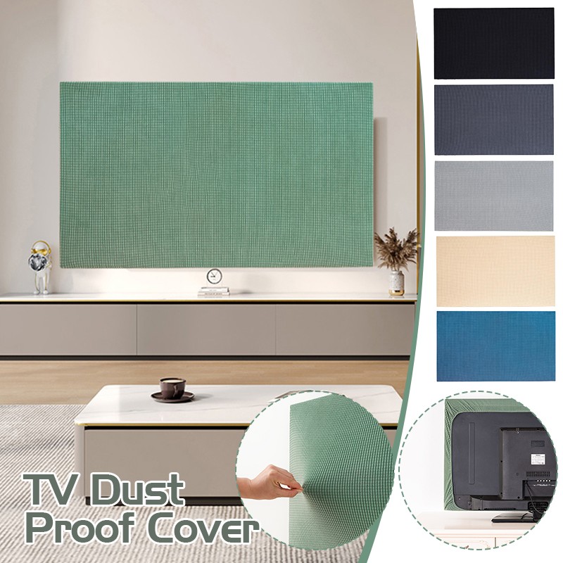 Thickened High Elastic TV Dust Proof Cover Solid Color LCD Protector 37-100inch.