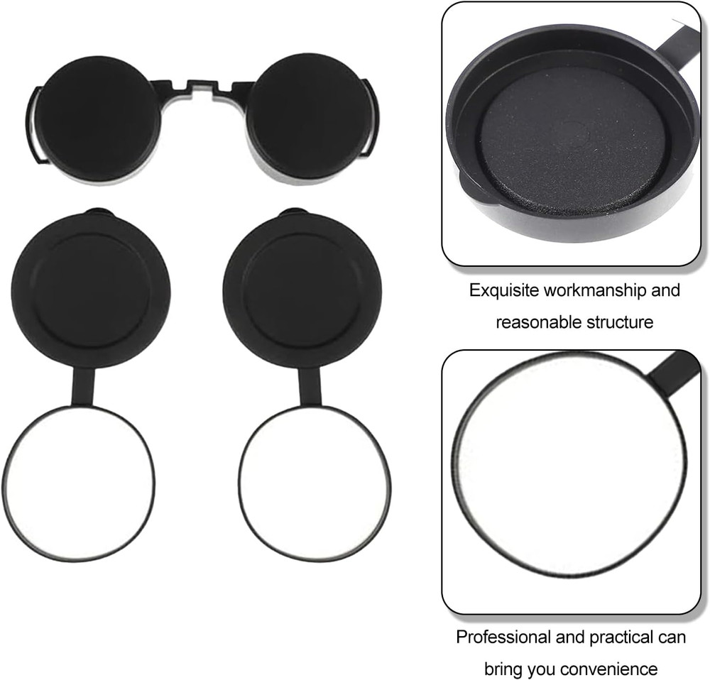 10X42 Optics Binocular Caps - Eyepiece & Objective Lens Covers, Waterproof Prote
