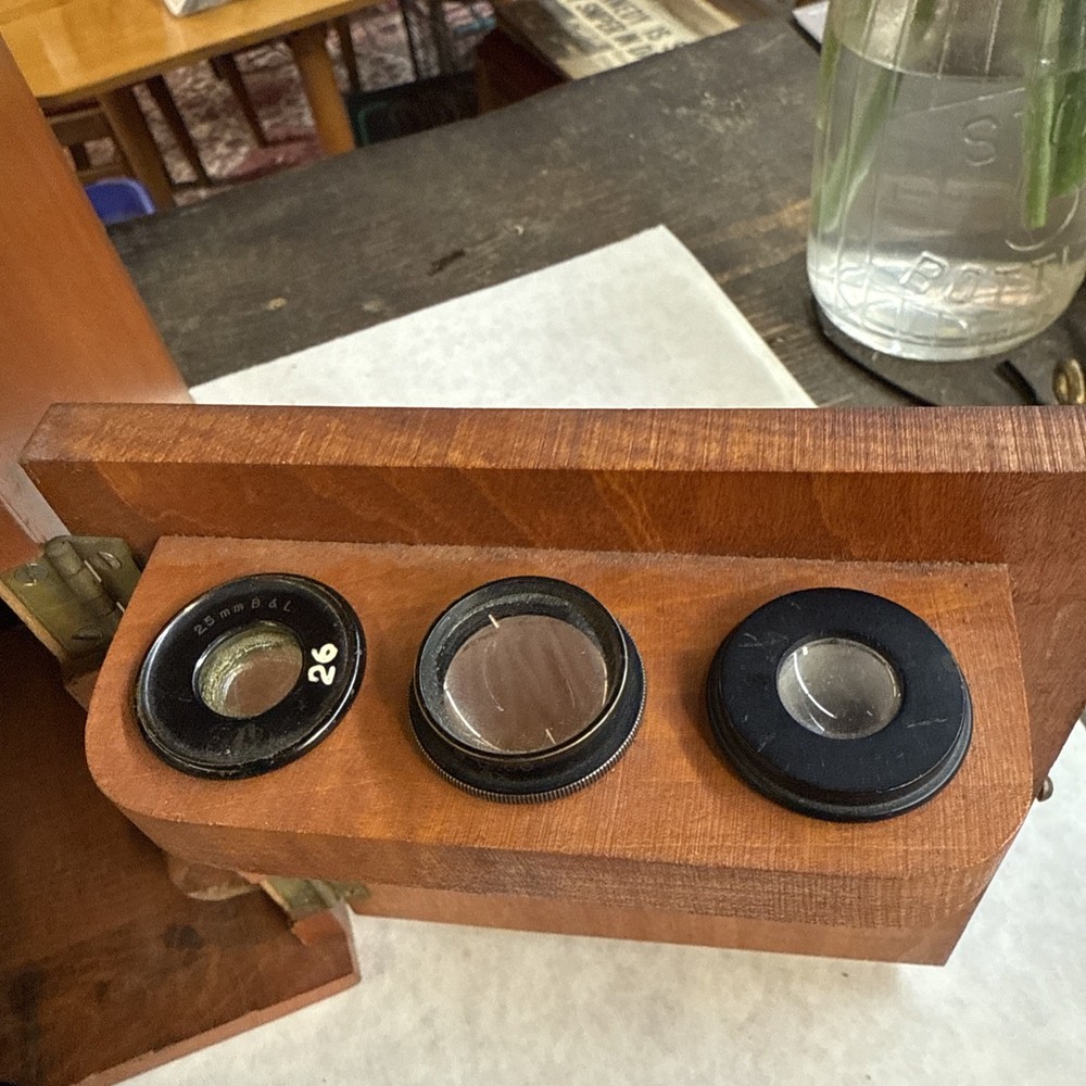 Spencer Buffalo cast iron dissection botanikal mikroscope With Box