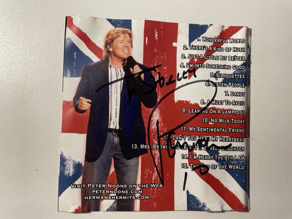 Herman's Hermits Greatest Hits CD (Self-release) AUTOGRAPHED by Peter Noone
