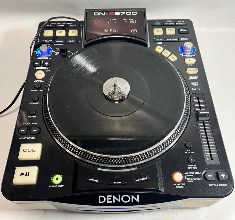 Denon DN-S3700 USB Media and CD Player Deck Motorized DJ Turntable working