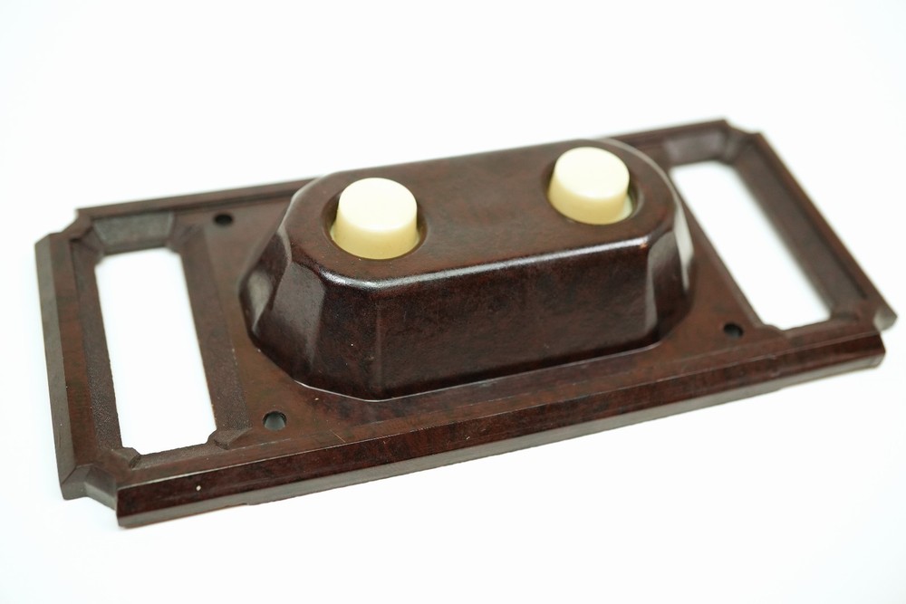 Eagle Electric Bakelite Double Push Button Light Switch NOS Cat 167