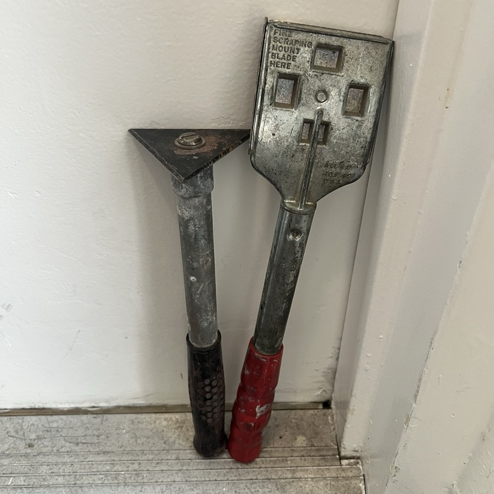 2-piece ALLWAY F42 Scraper Triangular Corner Bundle Vintage Heavy Duty USA Made