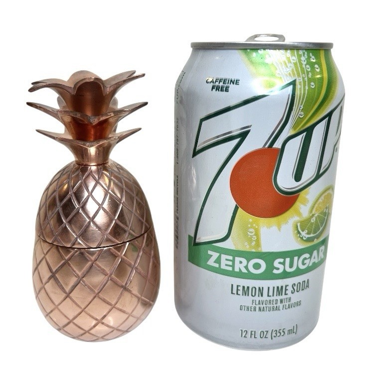 Absolut Elyx Copper Pineapple Shot Glass - Mini 3-3/8" Sip Cup - Solid Barware