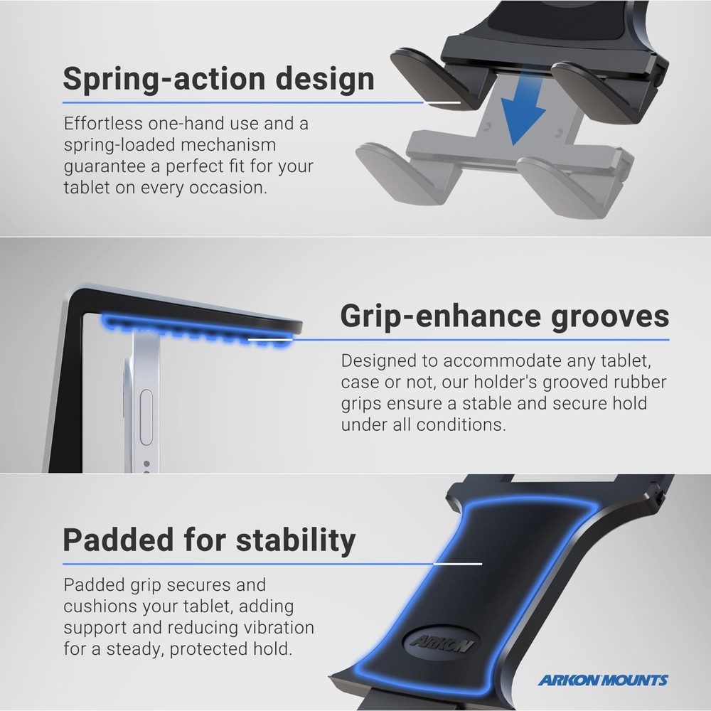 ARKON Mounts - Front Guard Mount with Tablet Holder | Forklift Accessories | ...