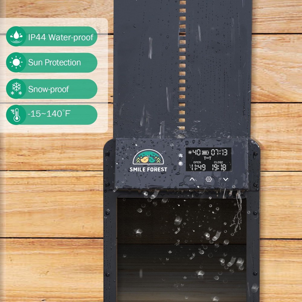 Automatic Chicken Coop Door with Light Sensor & Timer Control - Multi-Mode Chick