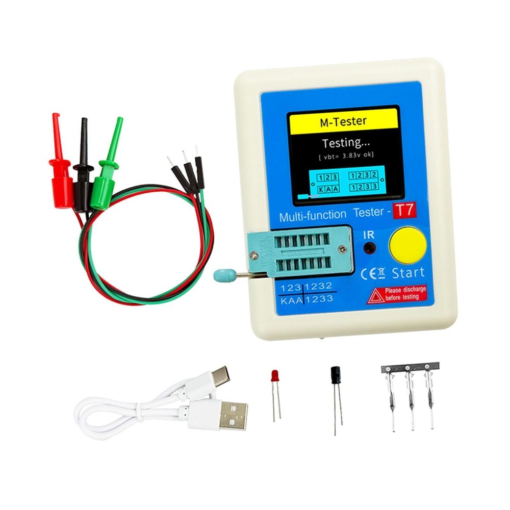-t7 Multifunction Component Tester Full Color Display Transistor Meter