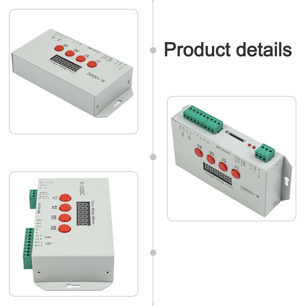 K1000C LED Strip Controller Programmable for Dynamic Lighting Effects and