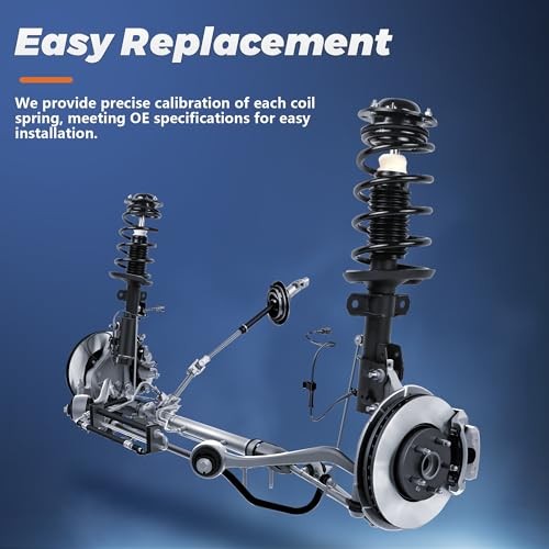 Front Complete Struts shocks Absorbers Assembly w/Coil Spring 2x Front Struts