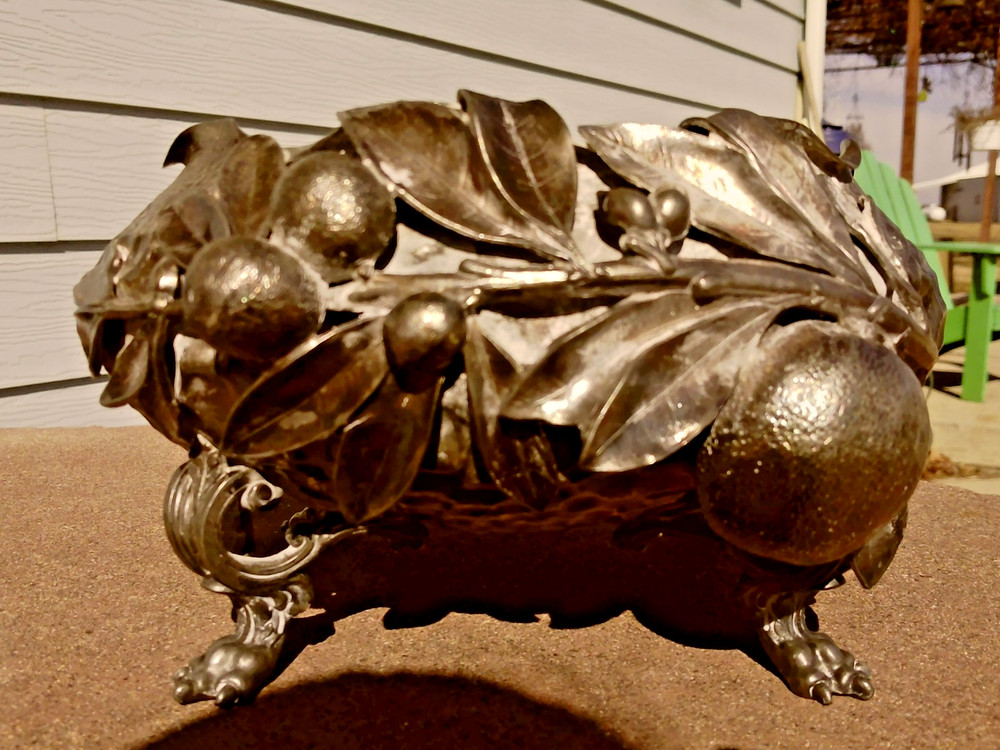 Walton and Fleecie Four-Footed Hammered Silver-Plated Bowl