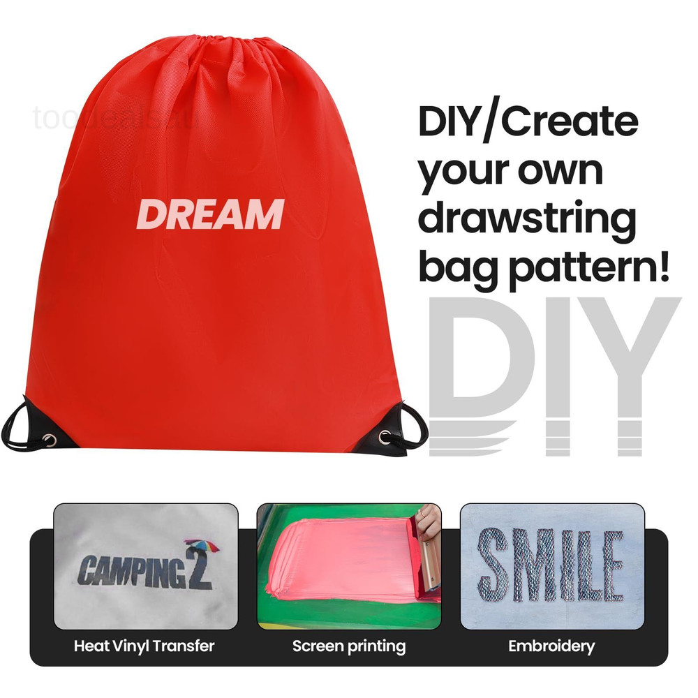 108 Pack Drawstring Bag Bulk Backpack Draw Large, 18 Color