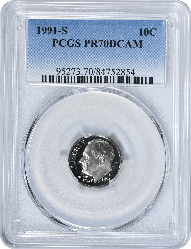 1991-S Roosevelt Dime PR70DCAM PCGS