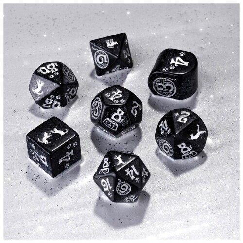Modern Cats Dice (Dice) Set - Waffle (7) - English