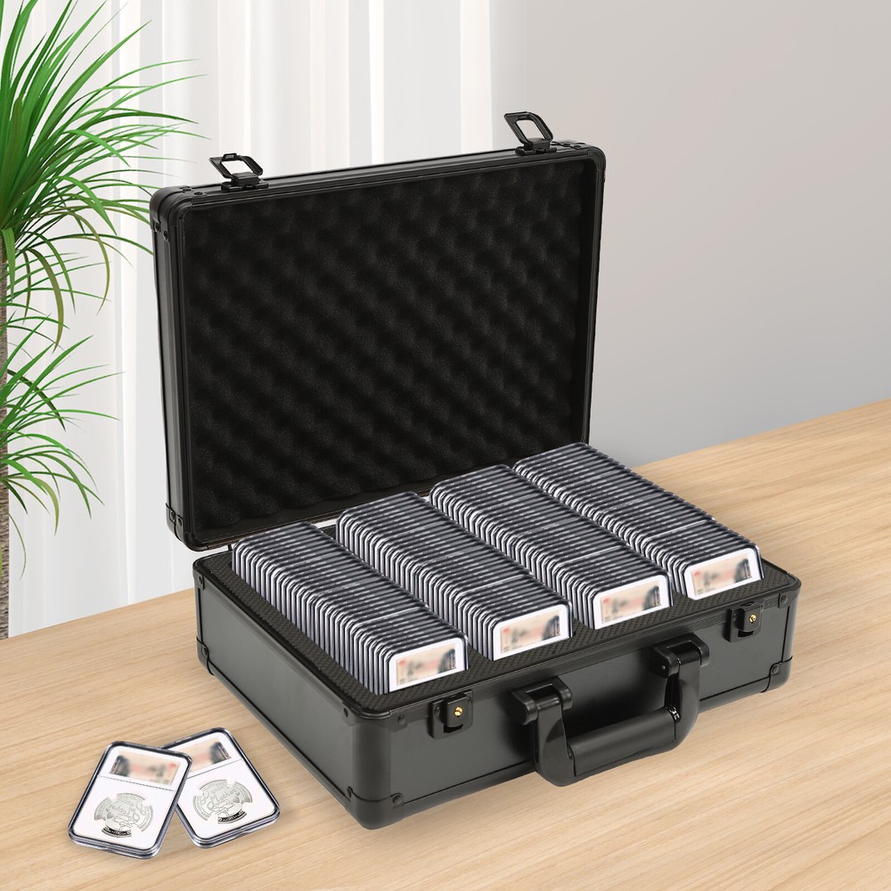 Lockable Storage & Display Aluminum Frame Box Case Graded Card Case Storage Box