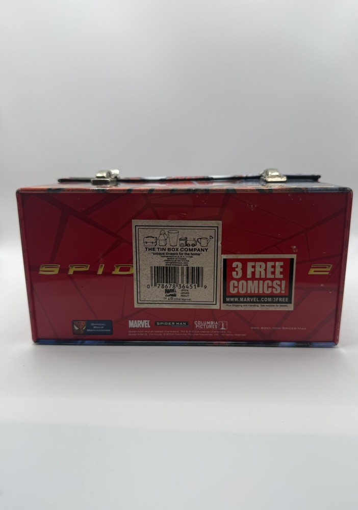 Spider-Man 2 Mini Tin Lunch Box 2004 Marvel Characters