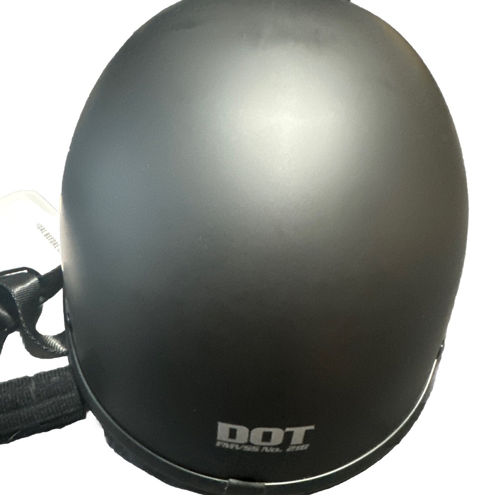 Motorcycle Helmet DOT FMVSS No. 218- Medium Black - New