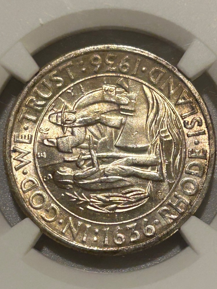 1936 D Rhode Island Silver Half Dollar NGC MS64