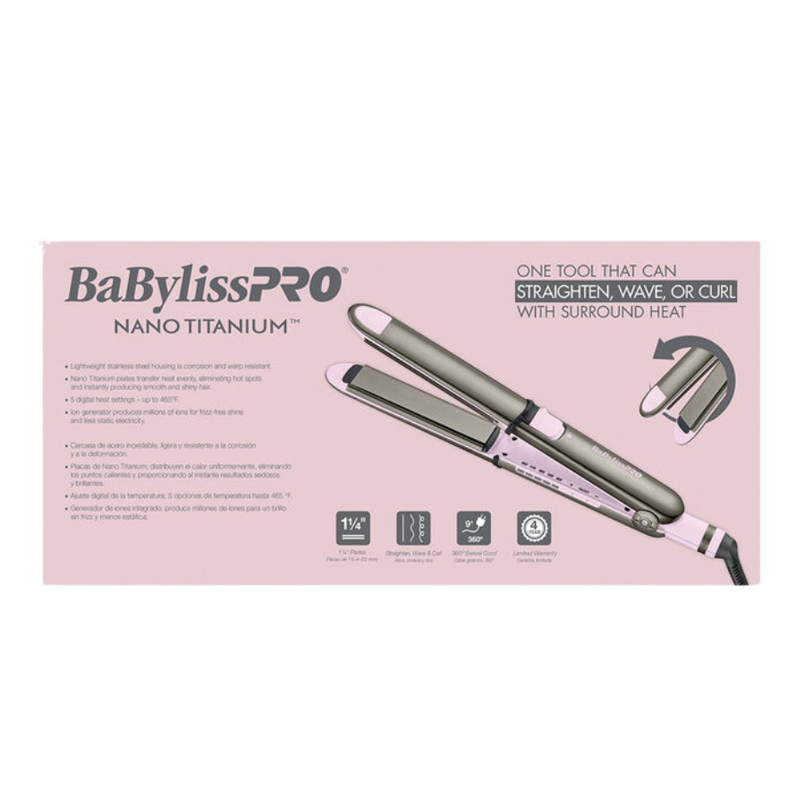 BaBylissPRO Nano Titanium Prima3000 1¼" Ionic Flat Iron | BNT3000TPK